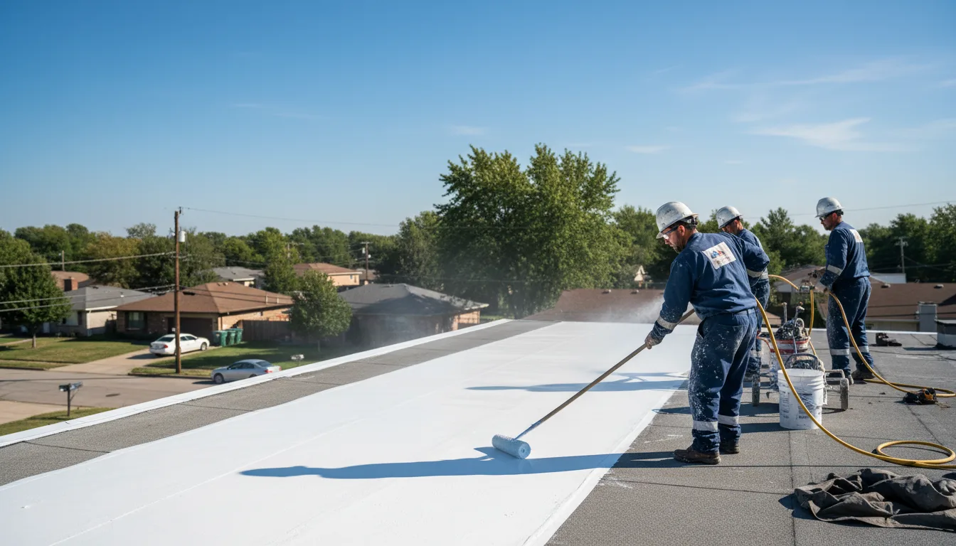 Commercial roof coating in Leming, TX near me